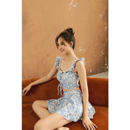 Ruffle Straps Bikini Set Sexy Bandage Swimwear Push Up Bathsuit Pad High Waist Biquinis Womens Two Piece Swimsuit Beach Wear