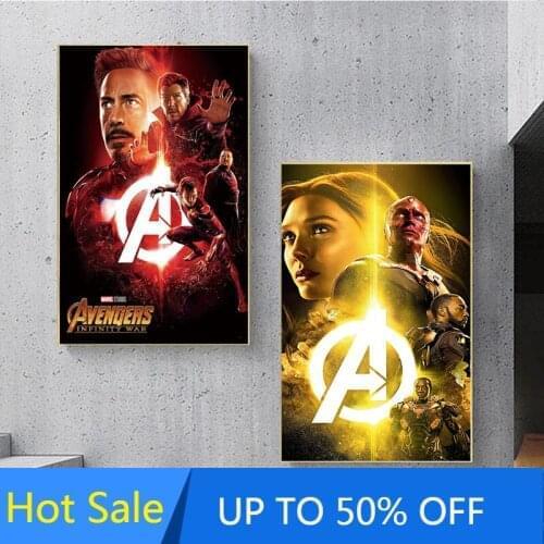 Marvel Avengers Captain America Canvas Painting Wall Art Superhero Anime Spiderman Iron Man Posters Pictures for Room Decoration