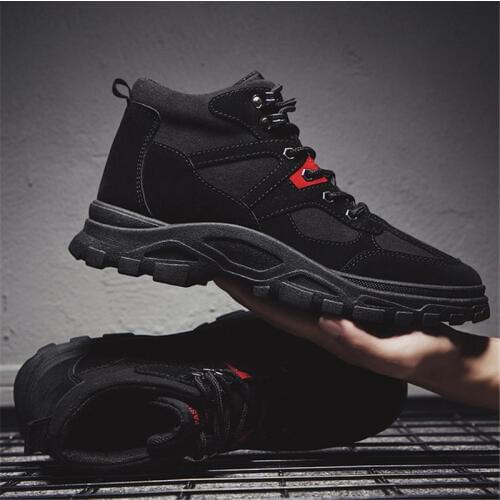 Men Boots Winter Unisex Fashion High Top Sneakers Boots Spring Autumn Casual Shoes Snow Boots Combat Ankle Boot Army Mens Shoes