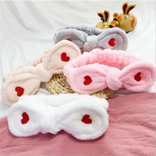 Big Rabbit Ear Soft Elastic Soft Headband Women Towel Hair Band Bath Spa Make Up Girls Face Washing Hairband Headwear