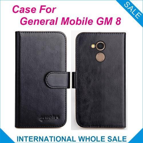 Original! General Mobile GM 8 Case ,6 Colors High Quality Leather Exclusive Case For Cover Phone Bag Tracking