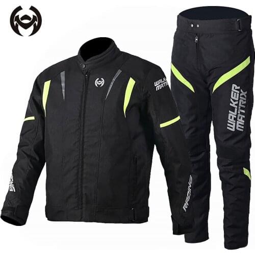 Autumn Winter Motorcycle Jacket Warm Linner Windproof Cold proof Motorbike Racing Jacket Pants With Body Armor Protective Gears