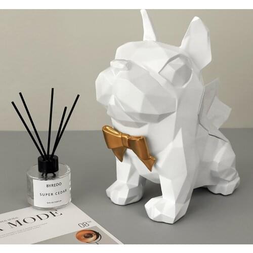 Resin Ornament Craft Cute Dog Tissue Boxes Office And Home Storage Bedroom Desktop Napkin Dispenser Home Decor