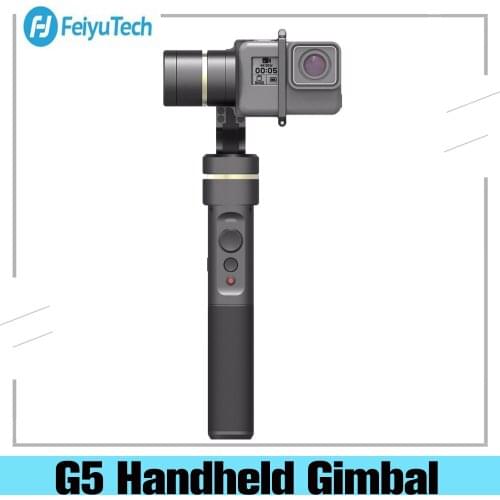 Feiyu G5 V2 Updated 3 Axis Splash Proof Handheld Gimbal for GoPro Hero 6 5 4 3 Session Yi Cam 4K AEE Action Cameras Mini Tripod