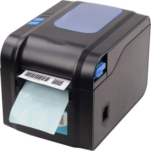 370B High End Thermal Sticker Label Printer With Peeling Function QR Code Barcode Print Support 20-80mm Width