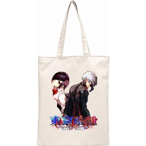 Tokyo Ghoul Ken Kaneki Japanese Anime Kaneki Ken Graphic Cartoon Print Girls Fashion Casual Pacakge Hand Bag Shopping Bags