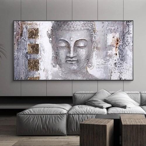 High Quality Abstract Buddha Wall Art Canvas Large Modern Buddha Painting for Living Room Canvas Painting Wall Art Prints Poster