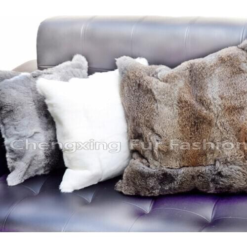 CX-D-06 50x50cm Latest Design Soft Rabbit Fur Shaggy Cushion Cover ~ DROP SHIPPING