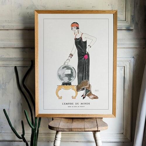 1920s Fortune Teller Crystal Ball Tarot New Wave Poster Fashion Wall Art Canvas Painting and Printmaking Living Room Home Decor