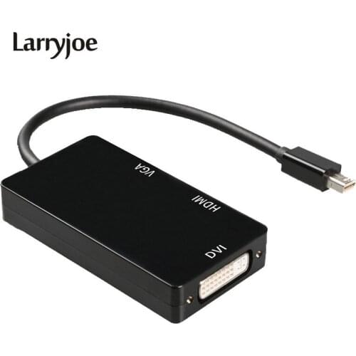 3 In 1 Thunderbolt Mini DisplayPort MINI DP Male To HDMI-compatible DVI VGA Female Adapter Converter Cable For Apple MacBook Air