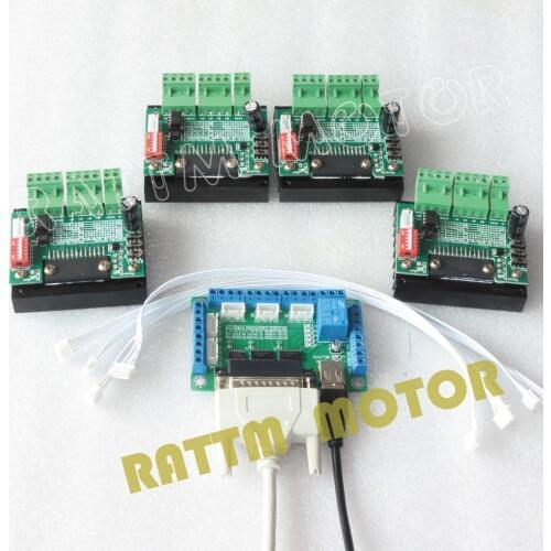 4 Axis 3.5A TB6560 Single Axis CNC Stepper Motor Driver 16 Microstep & 5 Axis Breakout board interface V5 type MACH/EMC2/KCAM4