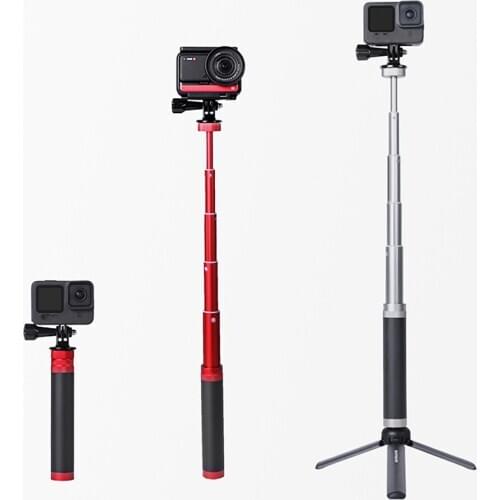 6 Sections Aluminum Alloy Handheld Retractable Selfie Stick Extension Rod for GoPro/ Osmo Action/OSMO Mobile For Insta360 Series