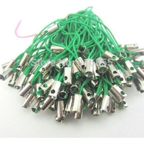 Free shipping 500pcs/lot Cell,Mobile Phone Strap Lariat Lanyard Cord 6cm Dark green color Jewelry Findings