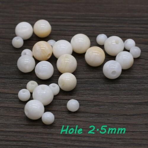 Wholesale Natural Shell Loose Beads Reiki Heal Round Punch Bead High Quality for Jewelry Making DIY Necklace Bracelet Findings