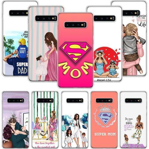 Baby mom dad Case for Samsung Galaxy S20 Ultra Note 10 9 8 S10E S9 S8 J4 J6 J8 Plus + Pro S7 S6 Soft Phone Coque