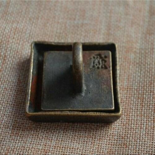 Chinese old copper Bronze Copper seal and box stamp 3