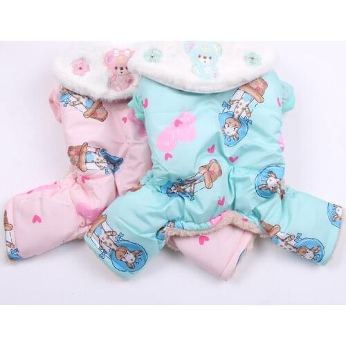 Winter Dog Cat Jumpsuit Hoodie Giraffe Design Dog Warm Coat Jacket Cat Puppy Winter Clothing Outfit 2 Colours