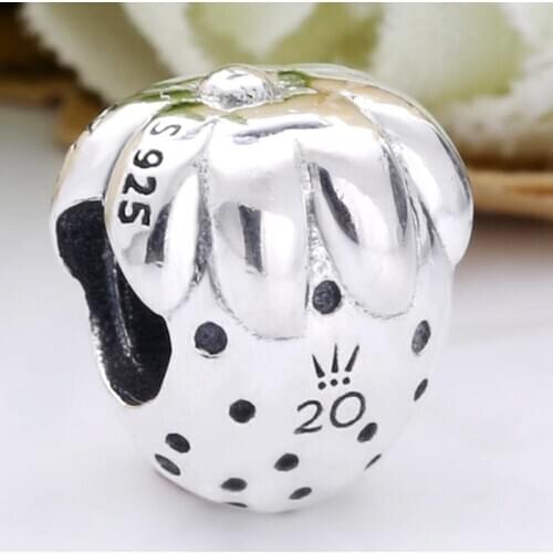 Original Vintage 2020 limited edition Strawberry Beads Fit 925 Sterling Silver Bead Charm Bracelet Bangle DIY Jewelry
