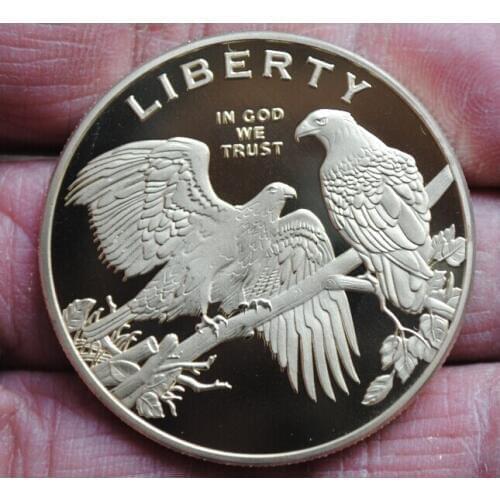Bald Eagle American Eagle Plated Coin Commemorative Coin Badge Medal Collection Best Gift