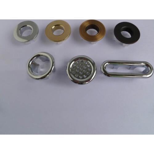 Overflow Rings Chrome Trim Sink Round Ring Overflow Spare Cover Portable 1Pcs Plastic Ceramic Basin Accessories Bathroom Tools