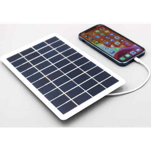 5W 7.5W 5V Portable Solar Panel Charger Phone Power Bank iphone 11 12 Xiaomi Samsung Huawei Cell Chargers X XS Smartphones