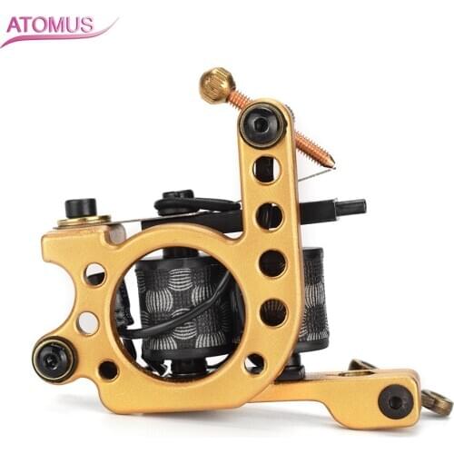 New Wire Cutting 10 Wraps Coil Tattoo Machine Shader Liner Maquina De Tatuagem Tatto Gun Supplies for Tattooist Permanent Makeup