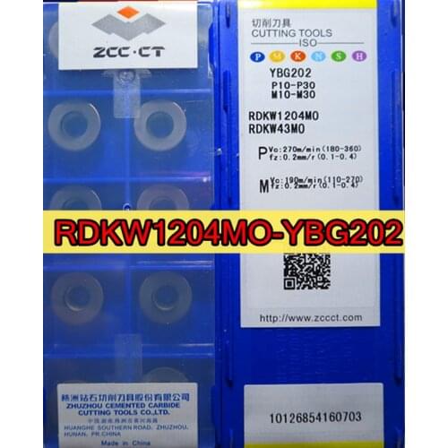 RDKW10T3MO YBG202 RDKW1204MO YBG202 100% original Zcc.ct Carbide insert Processing: stainless steel and steel