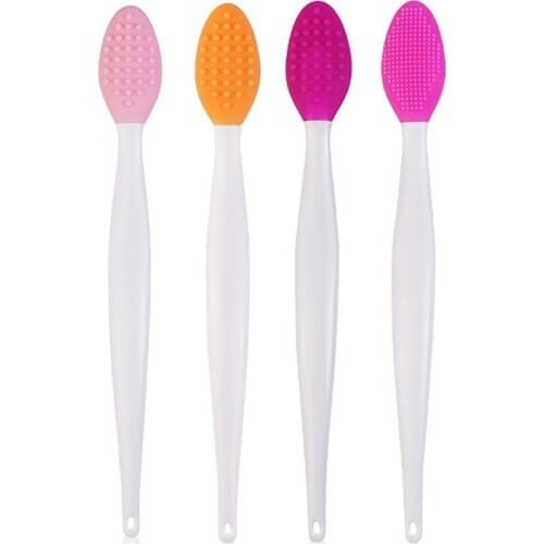 Silicone Exfoliating Lip Brush Tool Double-sided Soft Lip Brush for Smoother and Fuller Lip Appearance lip massage brushes