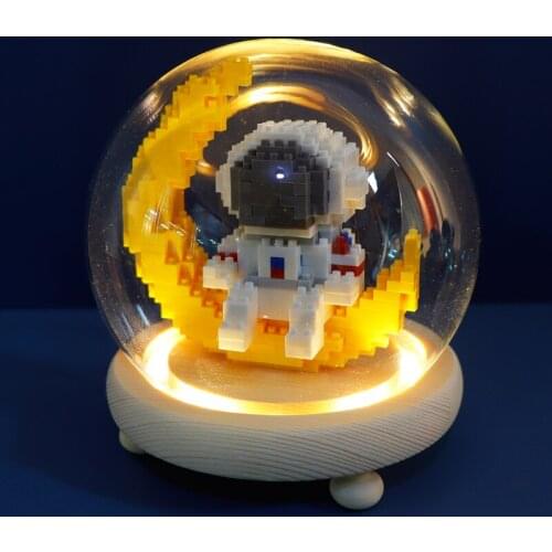 Earth Animal Dog Space Station Saturn Rocket Building Blocks City Shuttle Astronaut Figure Man Bricks Set Children Toys Gift