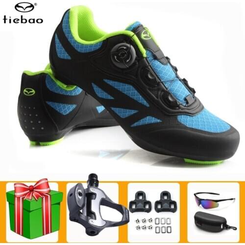 Tiebao Road Cycling Shoes Men Sapatilha Ciclismo Bike Ultralight Bicycle Sneakers Women Self-locking Professional Breathable