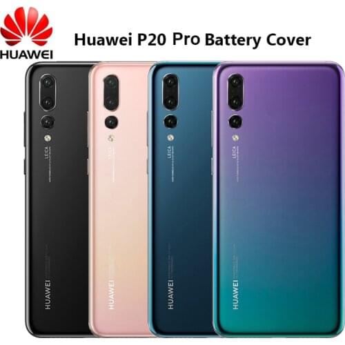 Back Housing Cover For Huawei P20 Pro 3D Glass Rear Door Fitted Phone Case Replacement Part & Adhesive Sticker 6.1inch with logo