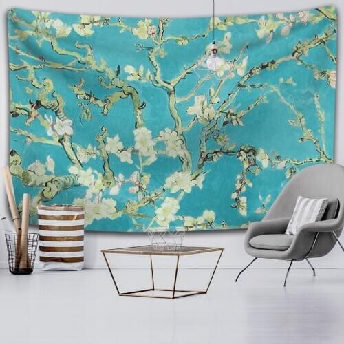 Plant Flower Ink Painting Tapestry Home Art Deco Sofa Blanket Hippie Bedroom Bed Linen Bohemian Decor Mandala Yoga Mat