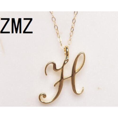 ZMZ 2019 Europe/US fashion English letter pendant lovely letter H text necklace gift for mom/girlfriend party jewelry
