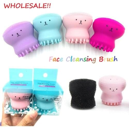 1Pc Octopus Shape Silicone Face Cleansing Brush Pore Cleaner Exfoliator Deep Cleaning Soft Face Scrub Washing Brush Dropship
