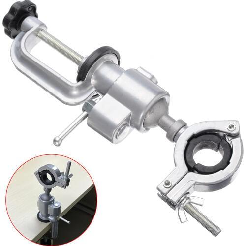 1PC Aluminum Alloy Bench Vise Clamp-on Table Vise For Electric Drill Grinding Bracket Power Tools Part