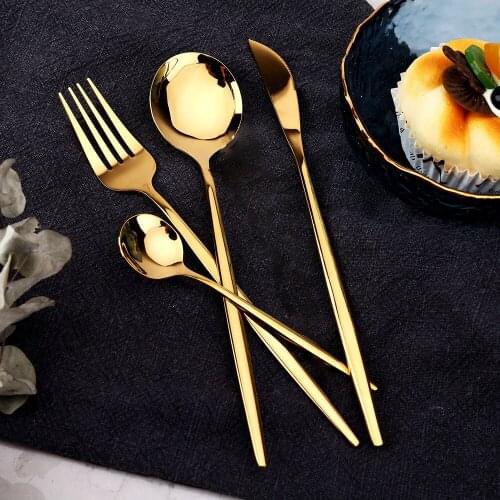 4-5-24-30/Pcs Set Knife Spoons Fork Tableware Washing Kitchen Utensils Cutlery Complete Dinner Lunch Dishes Dinnerware Stainless
