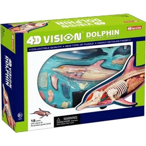 4D MASTER educational toys assembled dolphin anatomy animal anatomical model free shipping