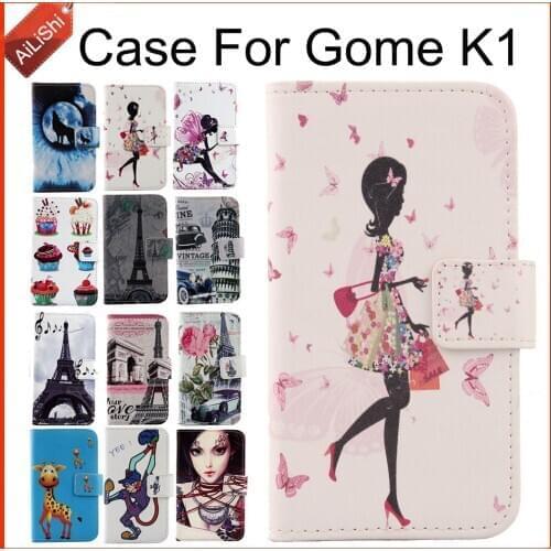 AiLiShi Factory Direct! Case For Gome K1 Luxury Flip PU Painted Leather Case Exclusive 100% Special Phone Cover Skin+Tracking
