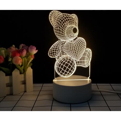 Custom 3D Illusion Photo Acrylic Birthday Gift Creative Beside Table Lamps Xmas Decoration Lamp Night Light