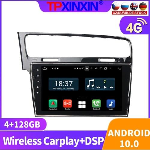 128GB Android 10 For VM Golf 7 2013 - 2015 Car Radio Multimedia Video Recorder Player Navigation GPS Accessories Auto 2din DVD