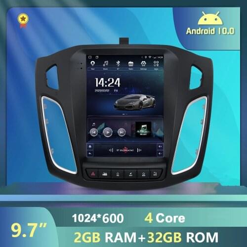 For Ford Focus 3 Mk 3 2012 - 2017 For Tesla style screen Car Radio Multimedia Video Player Navigation GPS Android No 2din NO dvd