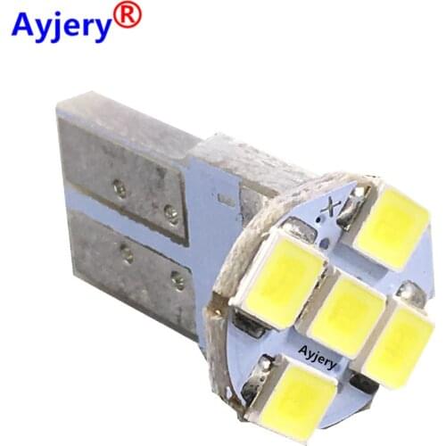 AYJERY 1000X White T10 PCB 194 168 W5W 3528 1210 5 SMD LED Reading Light Car Interior Marker Lamp Side Wedge Parking Door Lights
