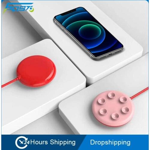 Suction Cup Wireless Charger 15W Qi Fast Charging Station for iphone 12 11 pro max x xr xs 8 Samsung Xiaomi Huawei Play Game Use