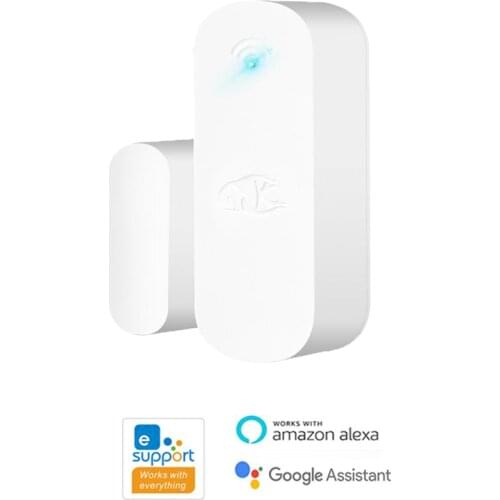 Wireless Wifi Door Sensor Window Sensor Status Sync via eWelink APP Alarm Push Security Protection Work with Alexa Google Home