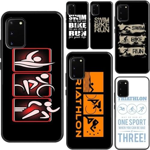 Swim Bike Run Triathlon Case For Samsung Galaxy S21 Ultra S20 FE S8 S9 S10 Plus S10e Note 10 Plus Note 20 Ultra