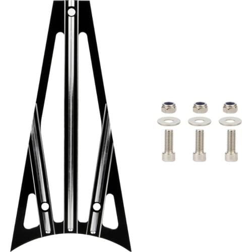 Motorcycle Black/Chrome Billet Aluminum Frame Grill Cover for Harley Touring Street Glide FLHX 1993-2013