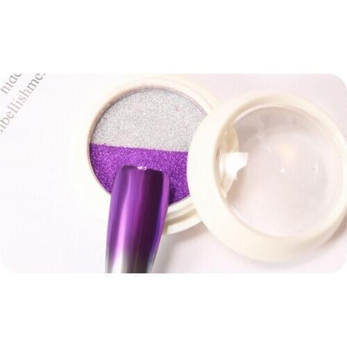 Double Color Solid Chameleon Powder Nail Art Laser Effect Glitter Mirror Nail Powder Shining Chrome Decoration Polish