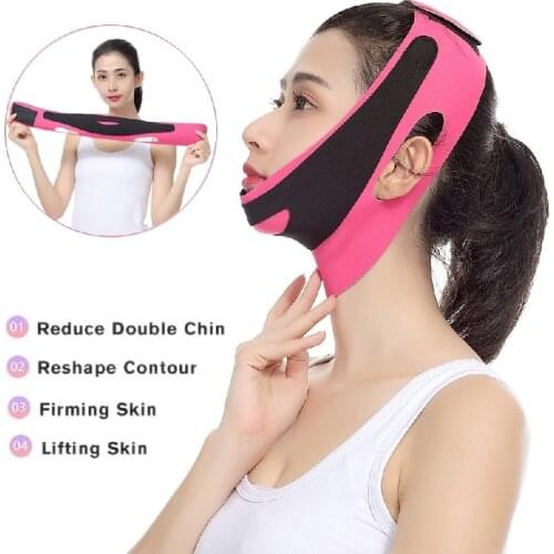 Elastic Face Slimming Bandage V Line Face Shaper Women Chin Cheek Lift Up Belt Facial Anti Wrinkle Strap Face Care Slim Tools