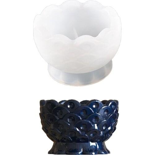 Resin Molds Silicone DIY Round Bowl Resin Moulds for Art Pot