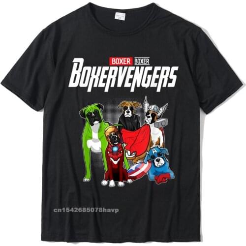 Boxervengers T-Shirt Funny Dog Boxer Shirt Gift T-Shirt Cotton Mens Top T-Shirts Simple Style T Shirt Coupons Personalized